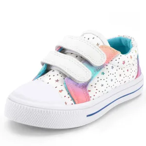 Kids Hollow Star Print Hook and Loop Sneakers