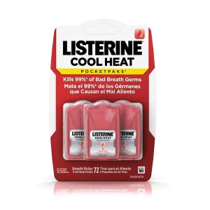 LISTERINE® COOL HEAT™ POCKETPAKS™ Breath Strips, 24-Strip Pack, 3 Pack