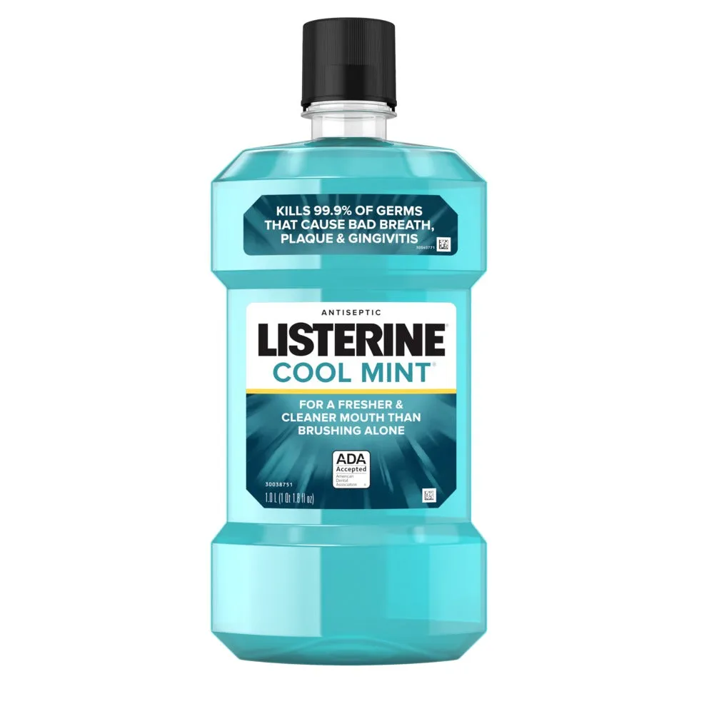 Listerine Cool Mint Antiseptic Mouthwash, 1.0 L