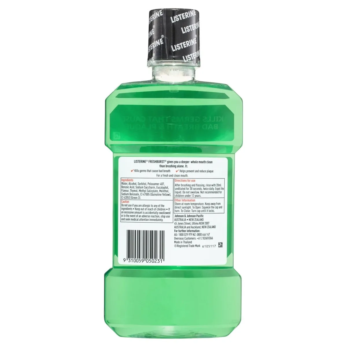Listerine FreshBurst Antibacterial Mouthwash 1L