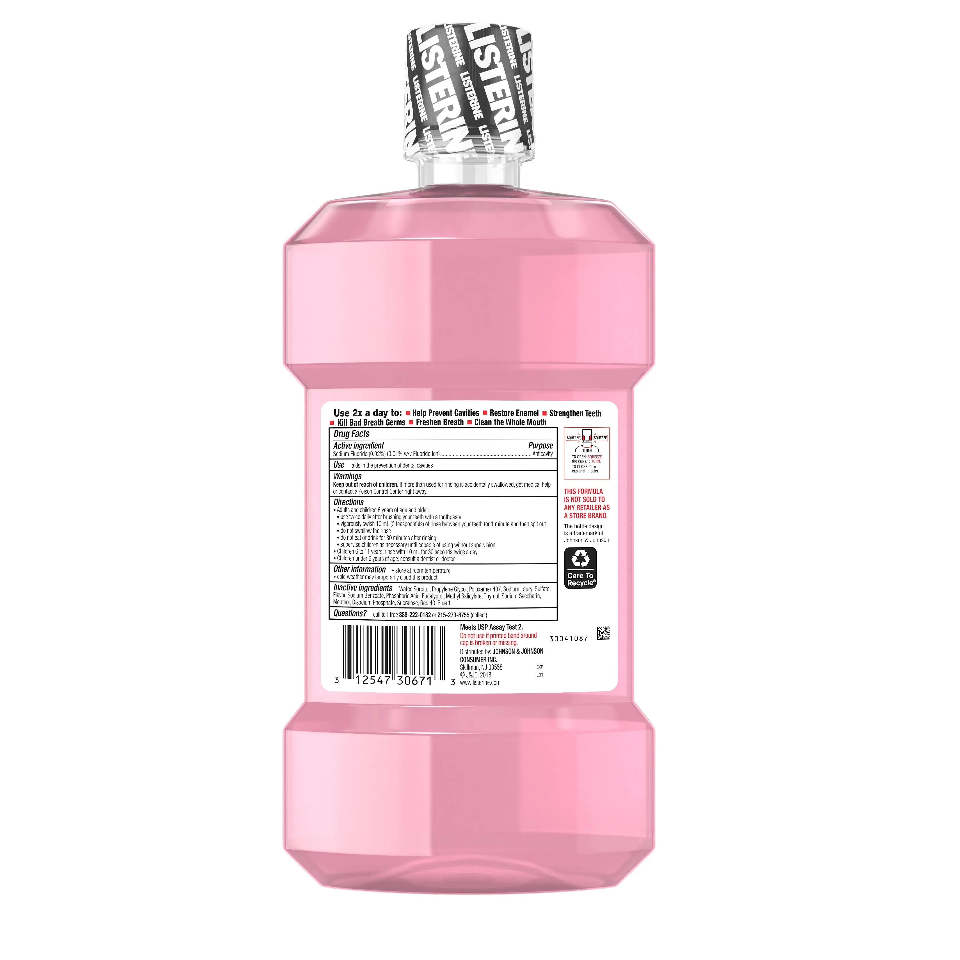 Listerine Total Care Zero Anticavity Mouthwash, Fresh Mint