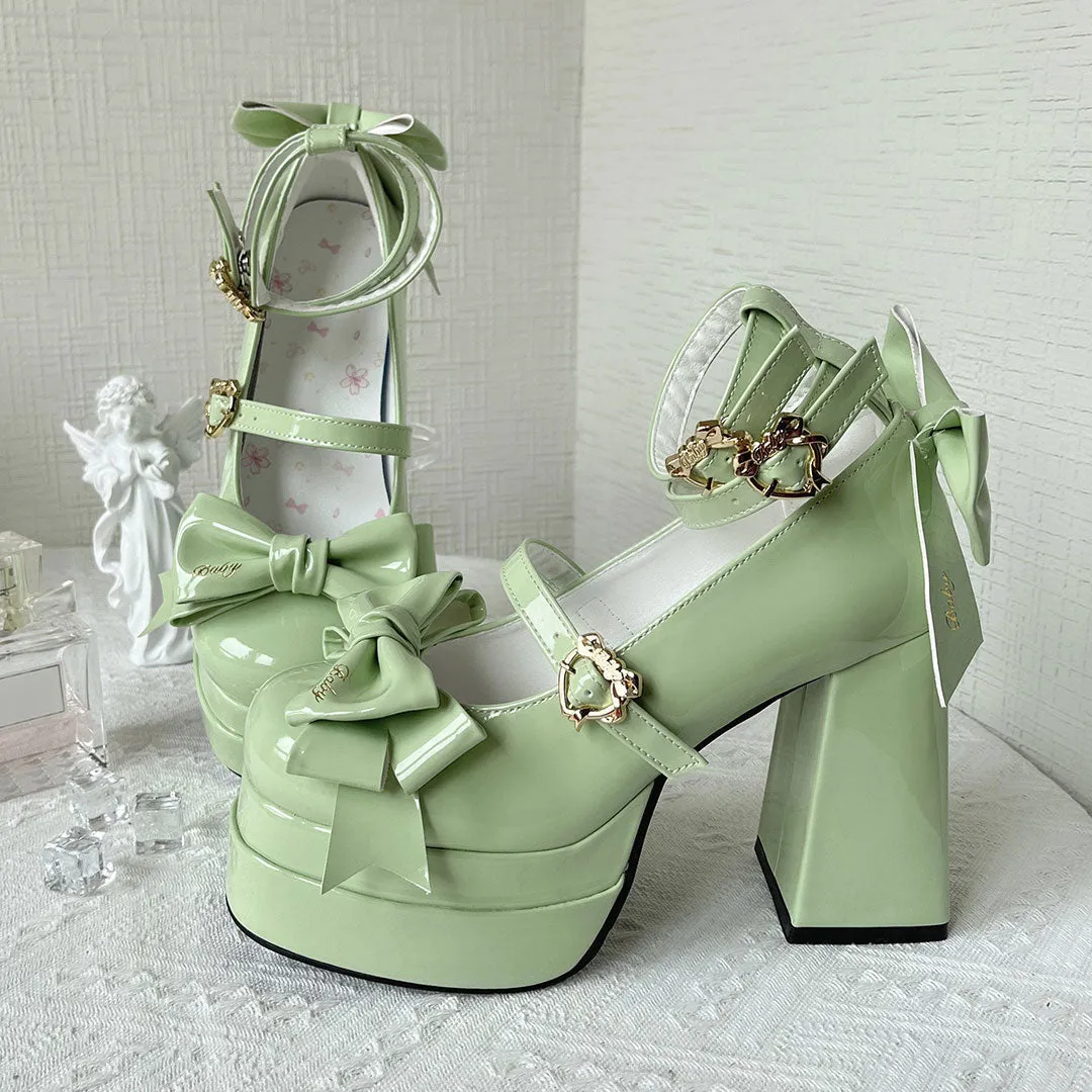 Lolita Bow Heels Shoes
