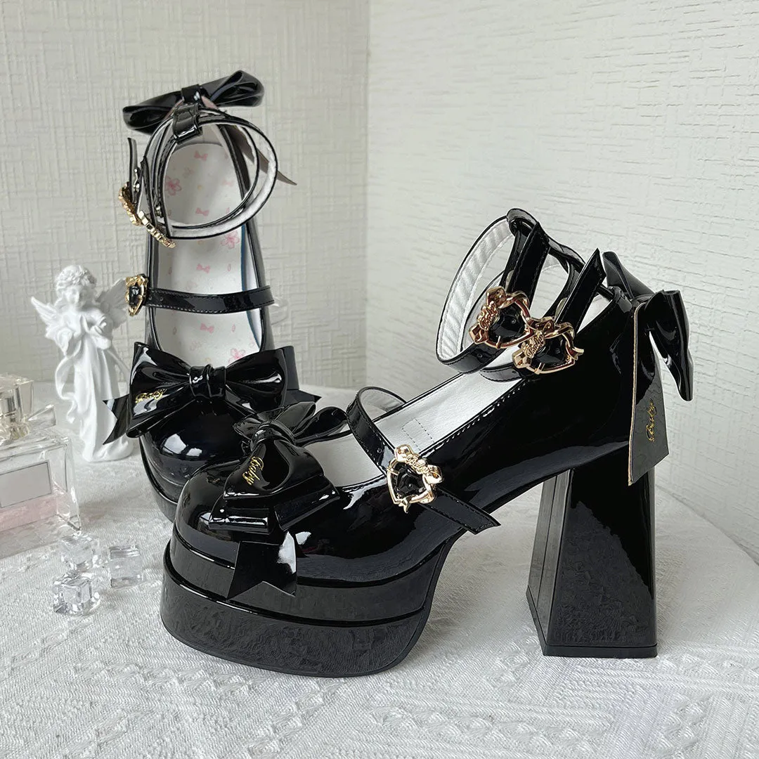 Lolita Bow Heels Shoes