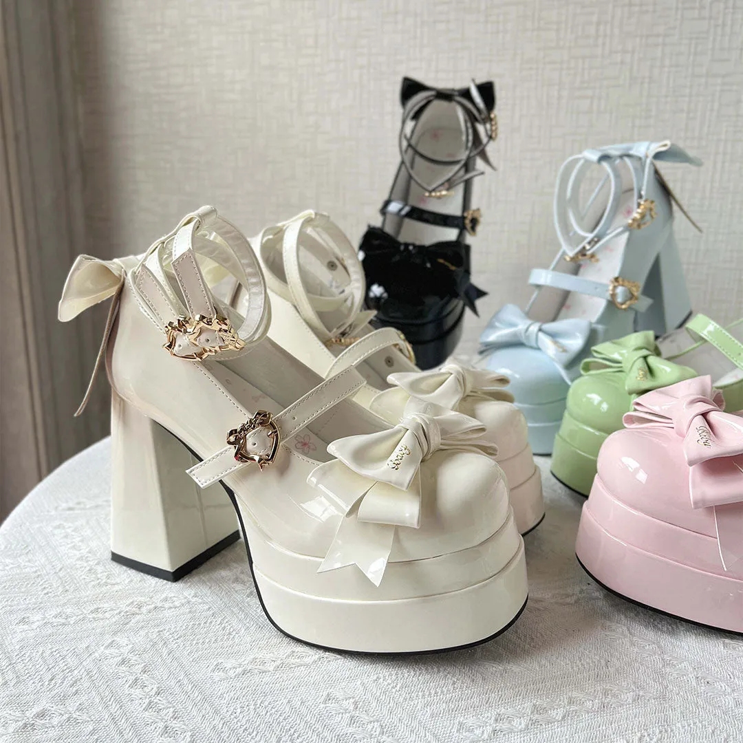 Lolita Bow Heels Shoes