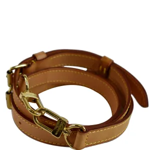 LOUIS VUITTON Adjustable Leather Shoulder Strap Brown