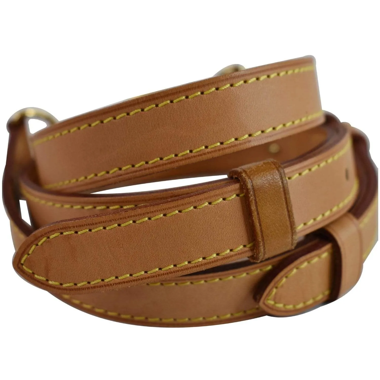 LOUIS VUITTON Adjustable Leather Shoulder Strap Brown