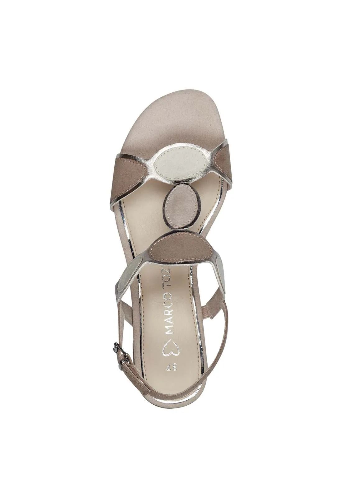 Low Heeled Sandal - Nude Comb