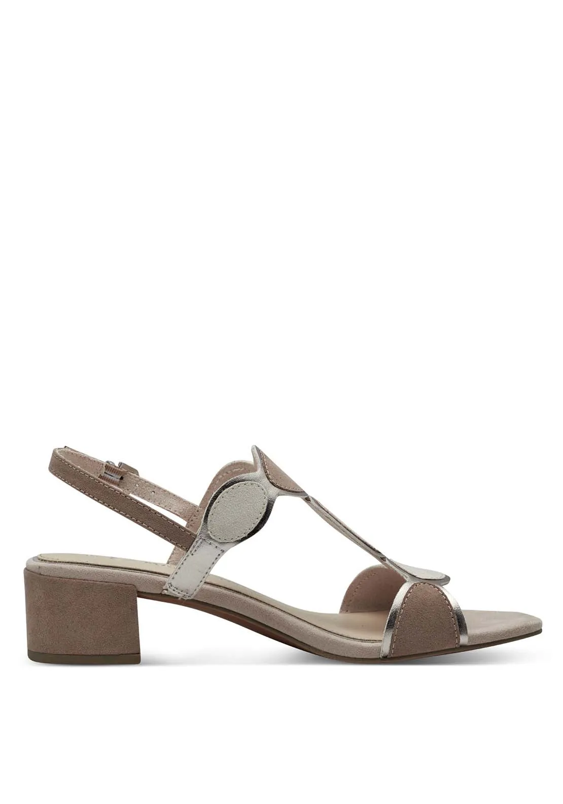Low Heeled Sandal - Nude Comb