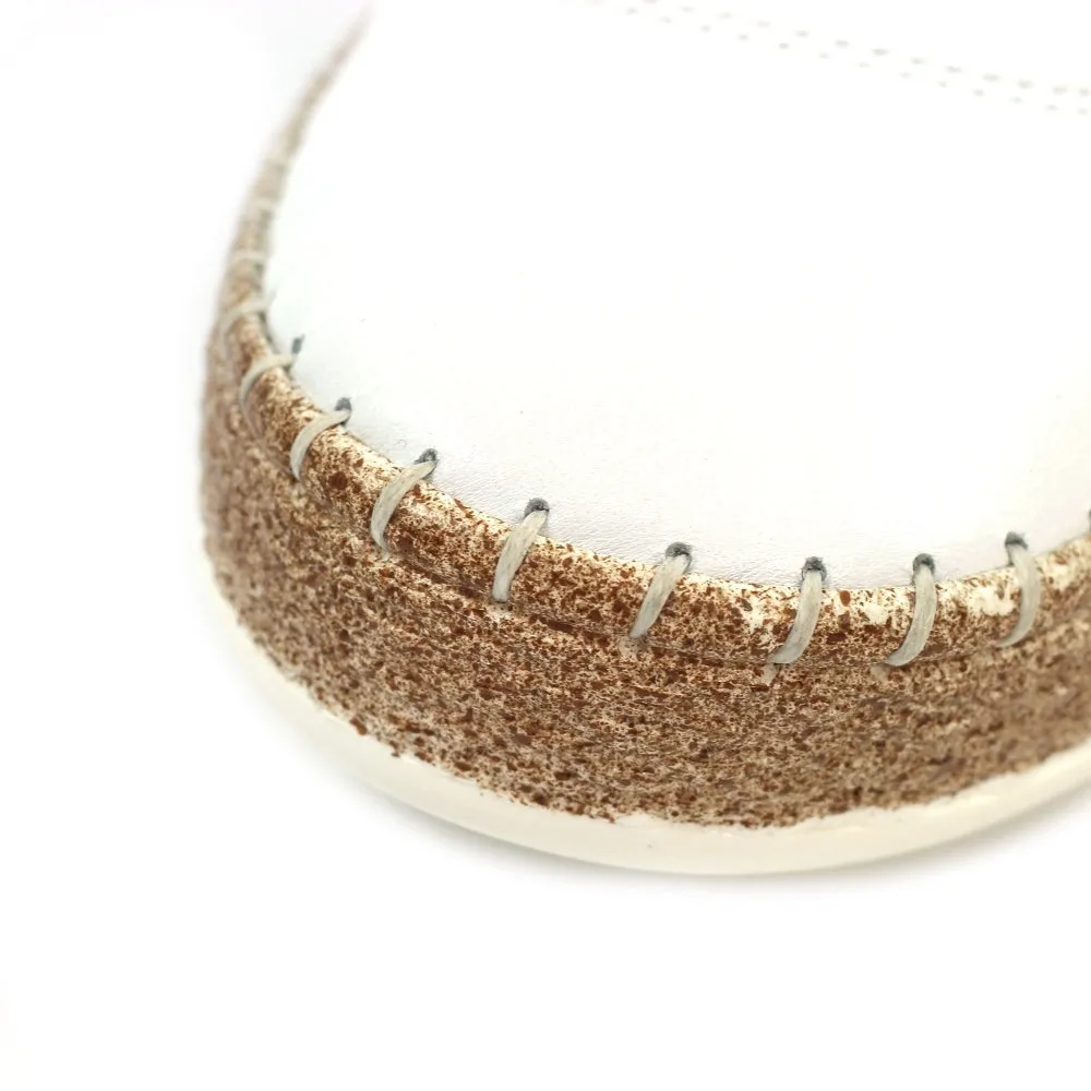 Lunar Evie White Lea Plimsoll