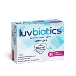 Luvbiotics | Probiotic Dental Lozenges Cherry Flavour - 30 Tablets | 30 tablet