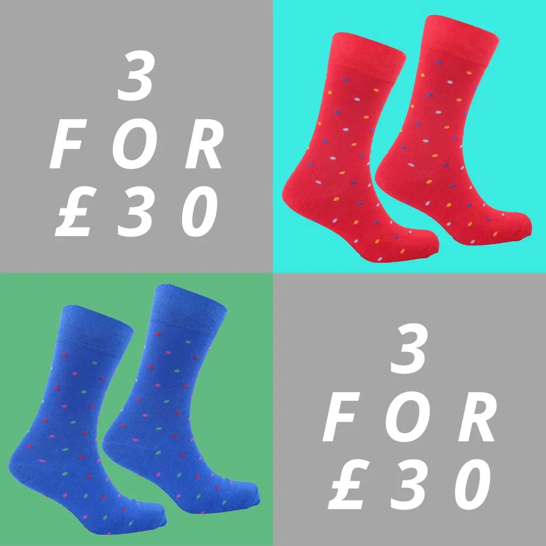 Men's Colville Dot Socks - Pea