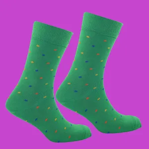 Men's Colville Dot Socks - Pea
