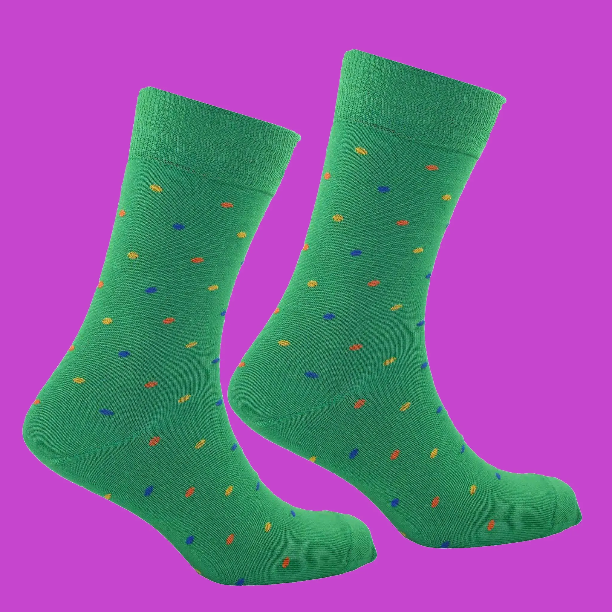 Men's Colville Dot Socks - Pea