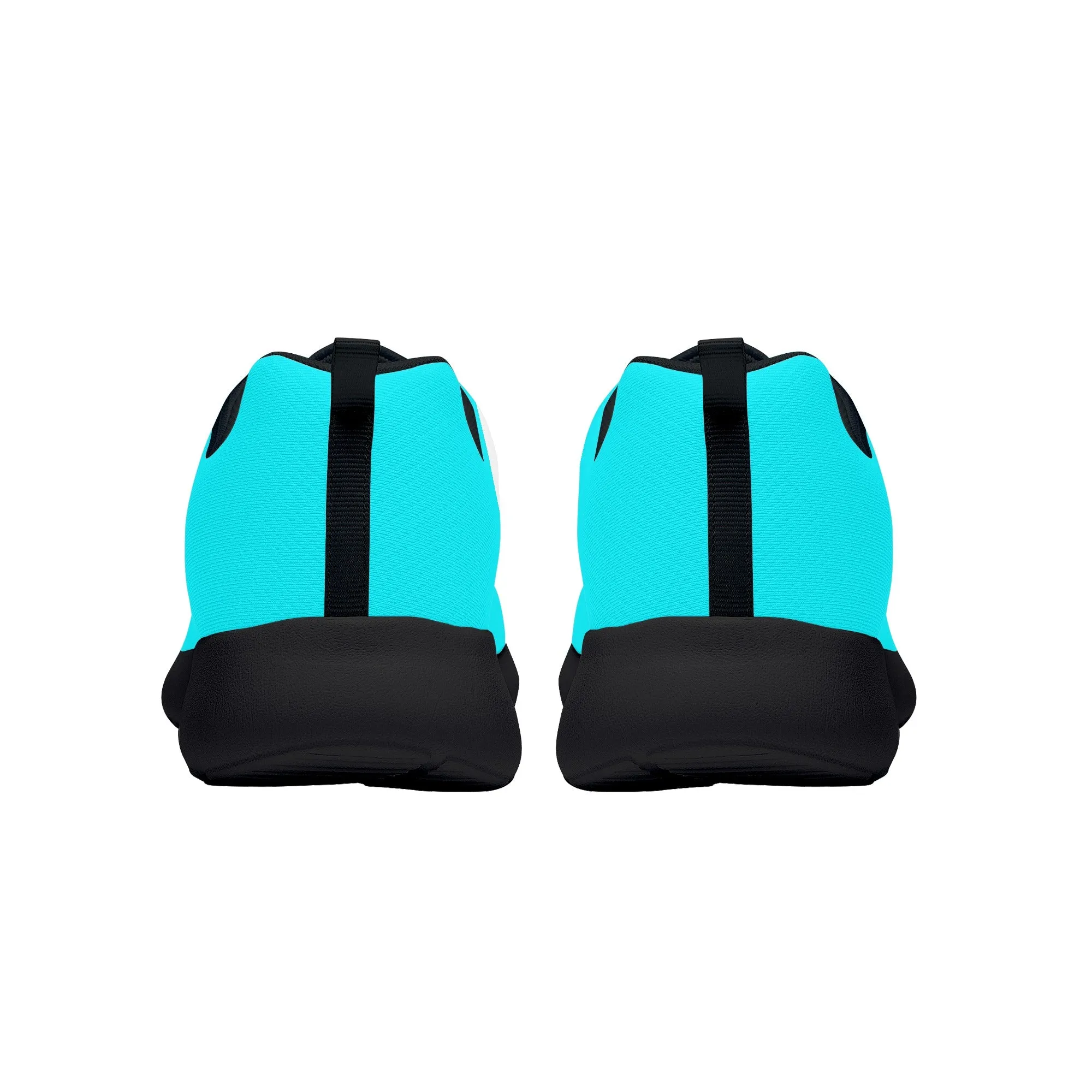 Men's Teal & Black Lace-up Mesh Athletic Sneakers
