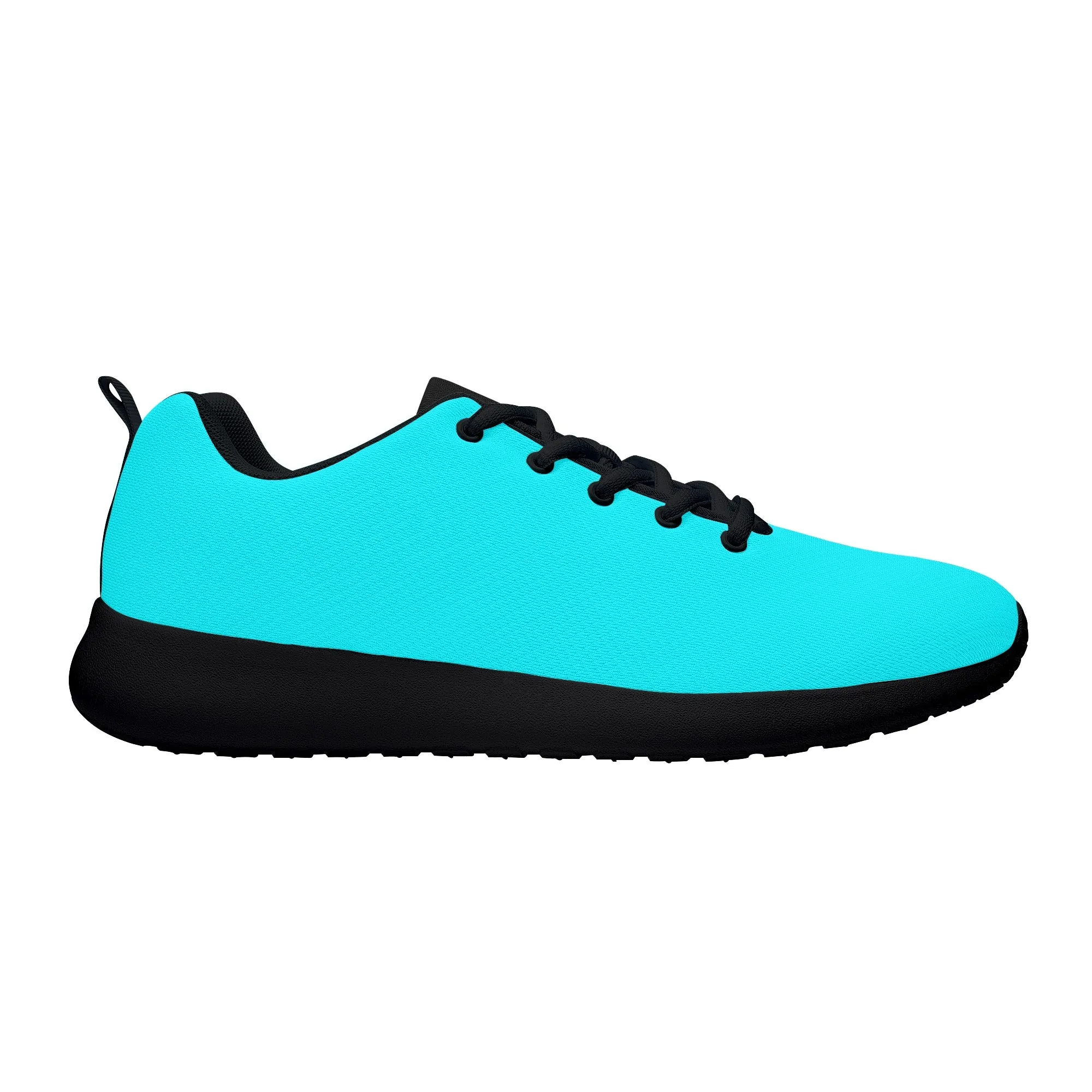Men's Teal & Black Lace-up Mesh Athletic Sneakers