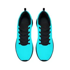 Men's Teal & Black Lace-up Mesh Athletic Sneakers