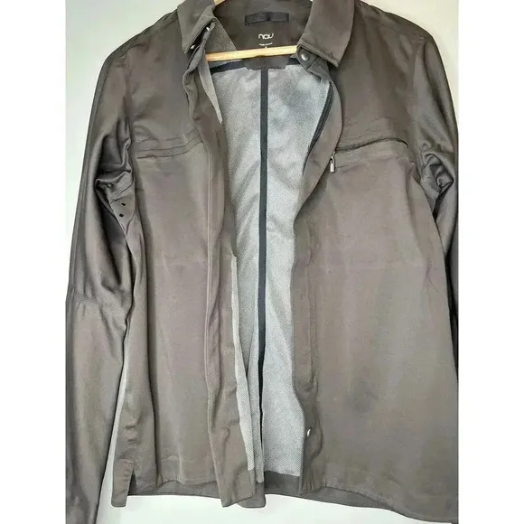 Nau Brown Lightweight Packable Water Resistant Full Zip Jacket Womens Size Small