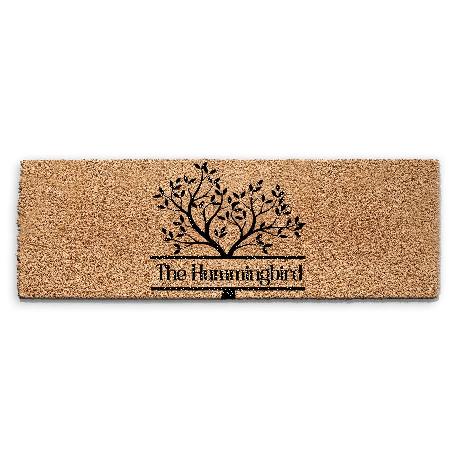 Personalised Doormat - Black Tree and Name