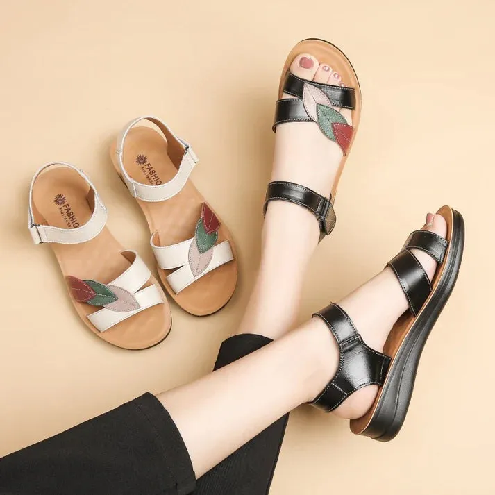 Premium First-layer Cowhide Leather Anti-Slip Flat Women's Shoes