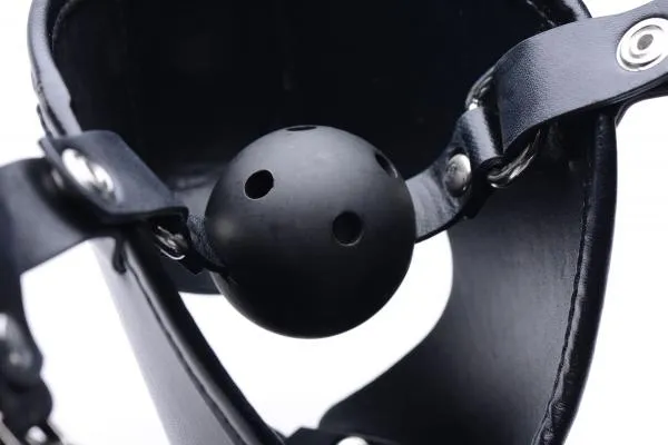 Pup Play Hood with Removable Ball Gag