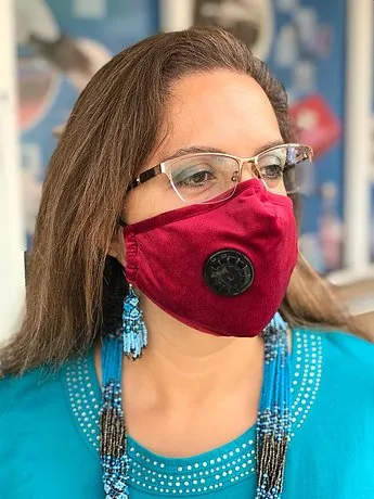 Reusable Fabric Mask included 1 KN95 Filter and Valve