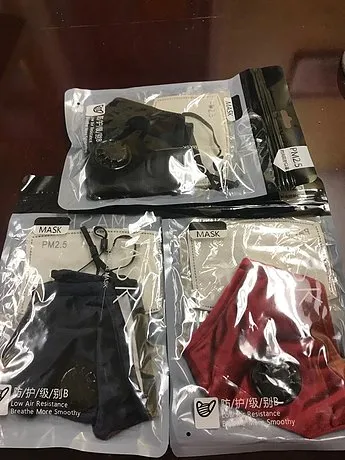 Reusable Fabric Mask included 1 KN95 Filter and Valve