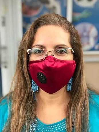 Reusable Fabric Mask included 1 KN95 Filter and Valve