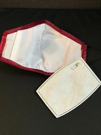 Reusable Fabric Mask included 1 KN95 Filter and Valve