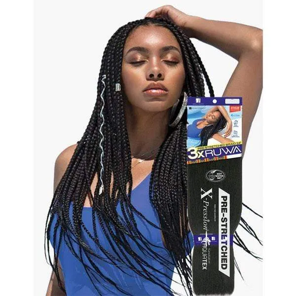 Sensationnel Synthetic Crochet Braid - 3X RUWA PRE-STRETCHED BRAID 24″ - (C)