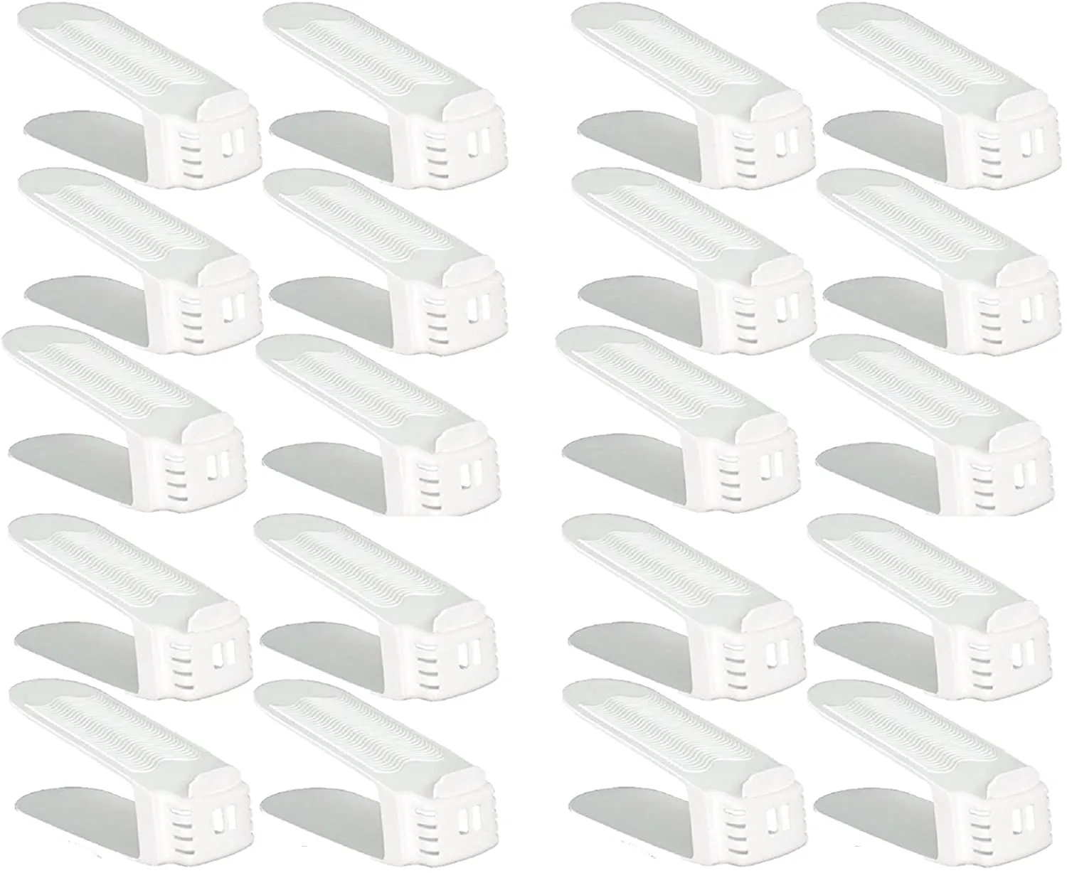 Shoe Slotz Space-Saving Storage Units in Ivory | As Seen on TV | No Assembly Required | Limited Edition Price Club Value Pack, 20 Piece Set