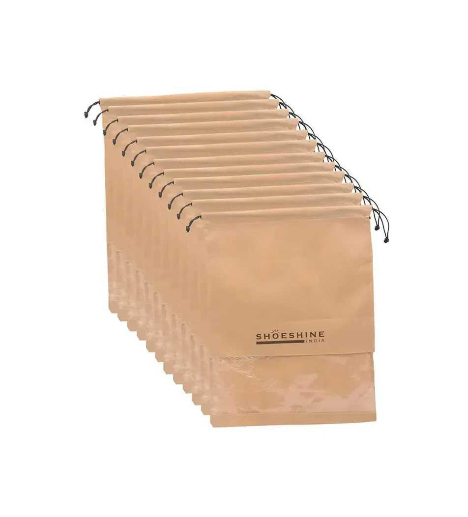 SHOESHINE Shoe Bags (Pack of 6) Travel Shoe Pouch - White Heart