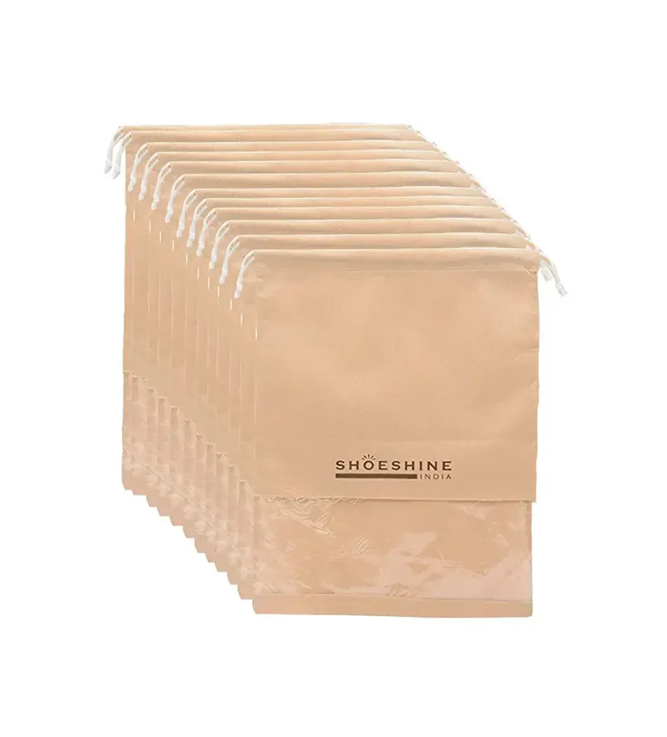 SHOESHINE Shoe Bags (Pack of 6) Travel Shoe Pouch - White Heart