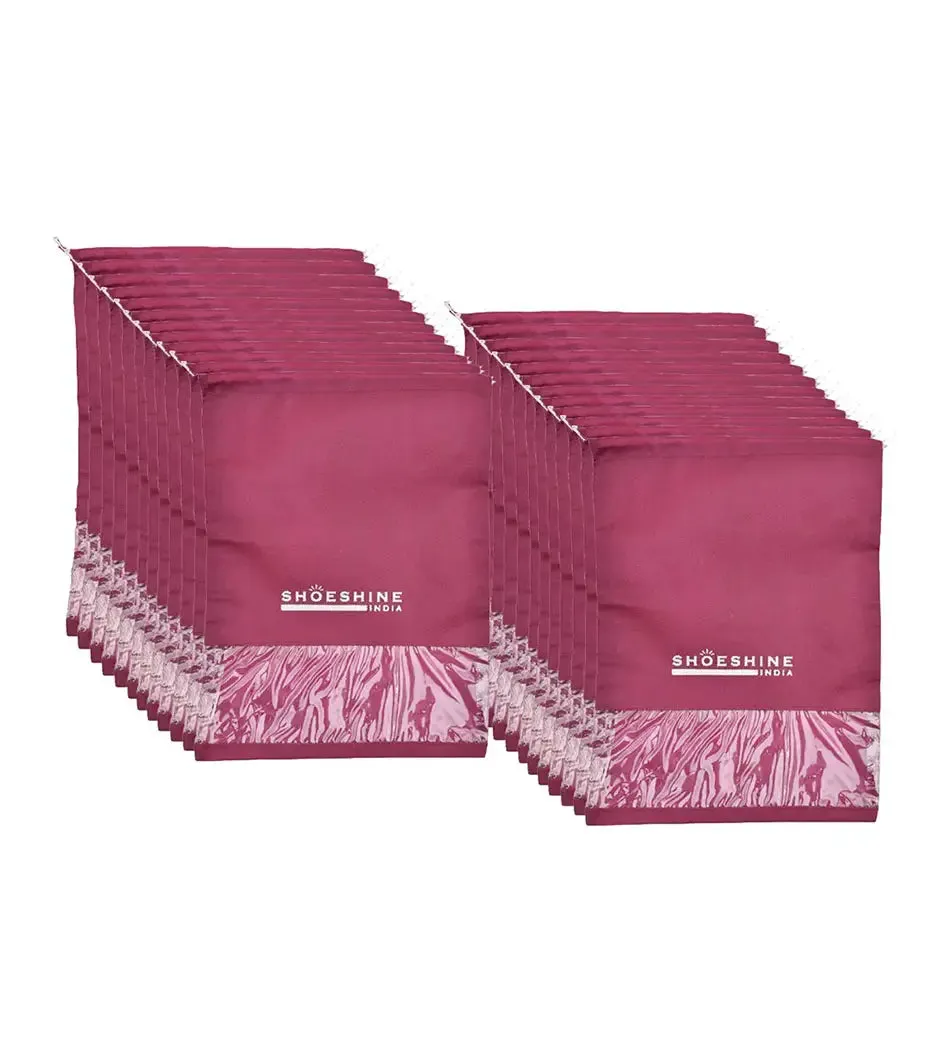 SHOESHINE Shoe Bags (Pack of 6) Travel Shoe Pouch - White Heart