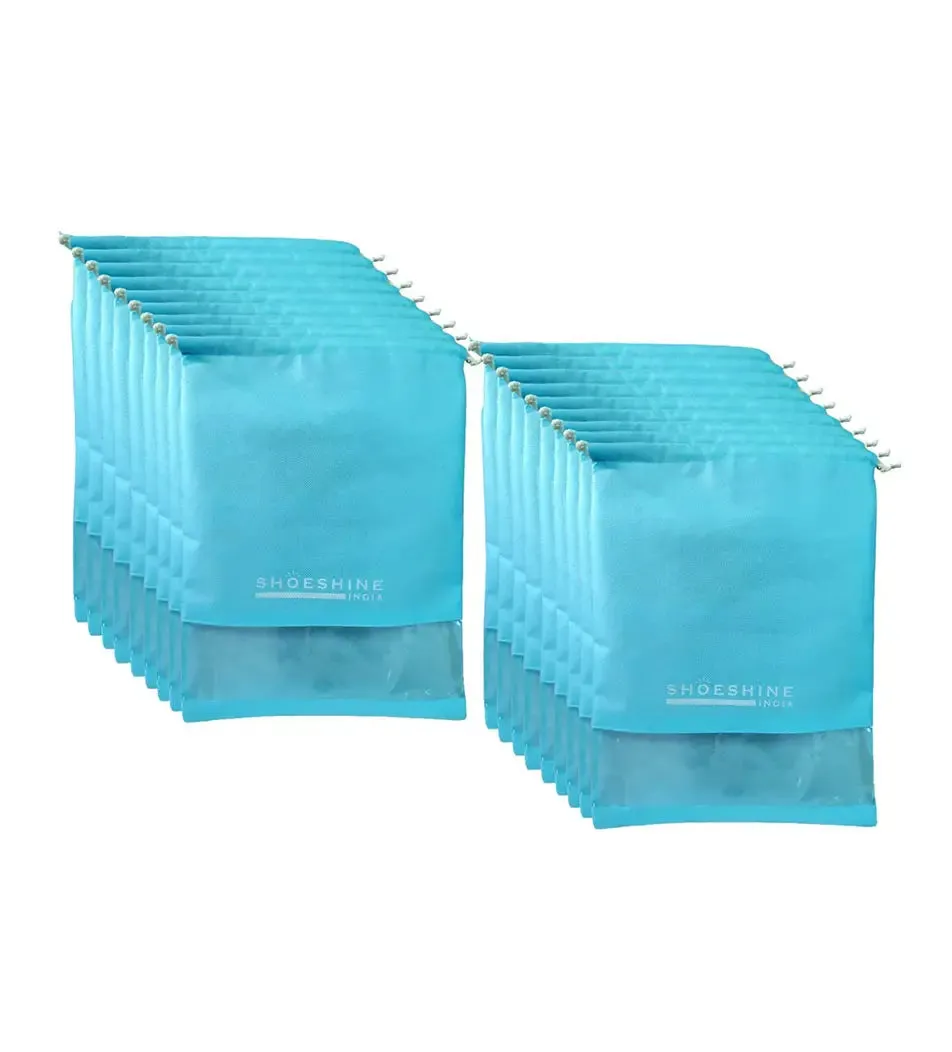 SHOESHINE Shoe Bags (Pack of 6) Travel Shoe Pouch - White Heart