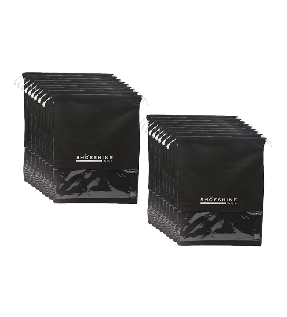 SHOESHINE Shoe Bags (Pack of 6) Travel Shoe Pouch - White Heart