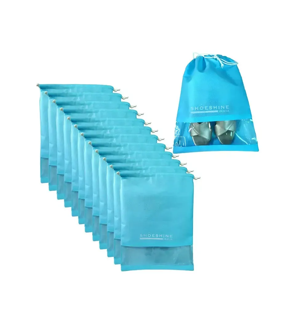 SHOESHINE Shoe Bags (Pack of 6) Travel Shoe Pouch - White Heart