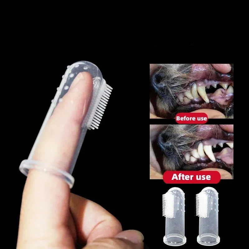 Silicone Clear Pet Finger Toothbrush