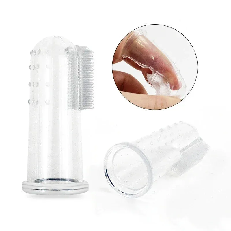 Silicone Clear Pet Finger Toothbrush