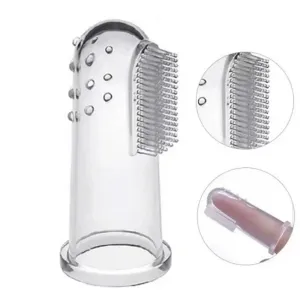 Silicone Clear Pet Finger Toothbrush