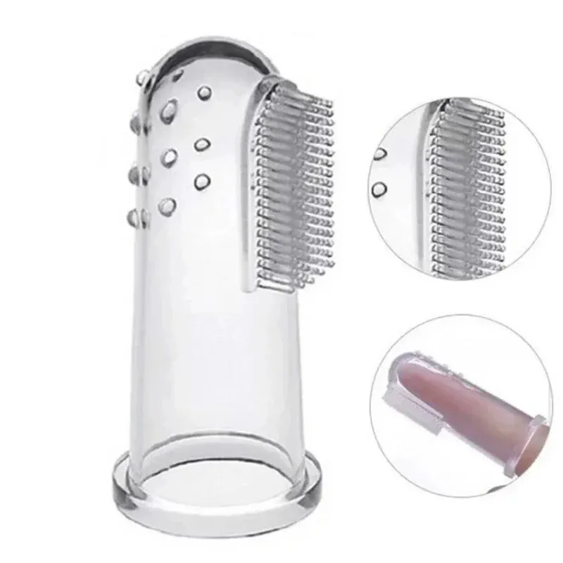 Silicone Clear Pet Finger Toothbrush