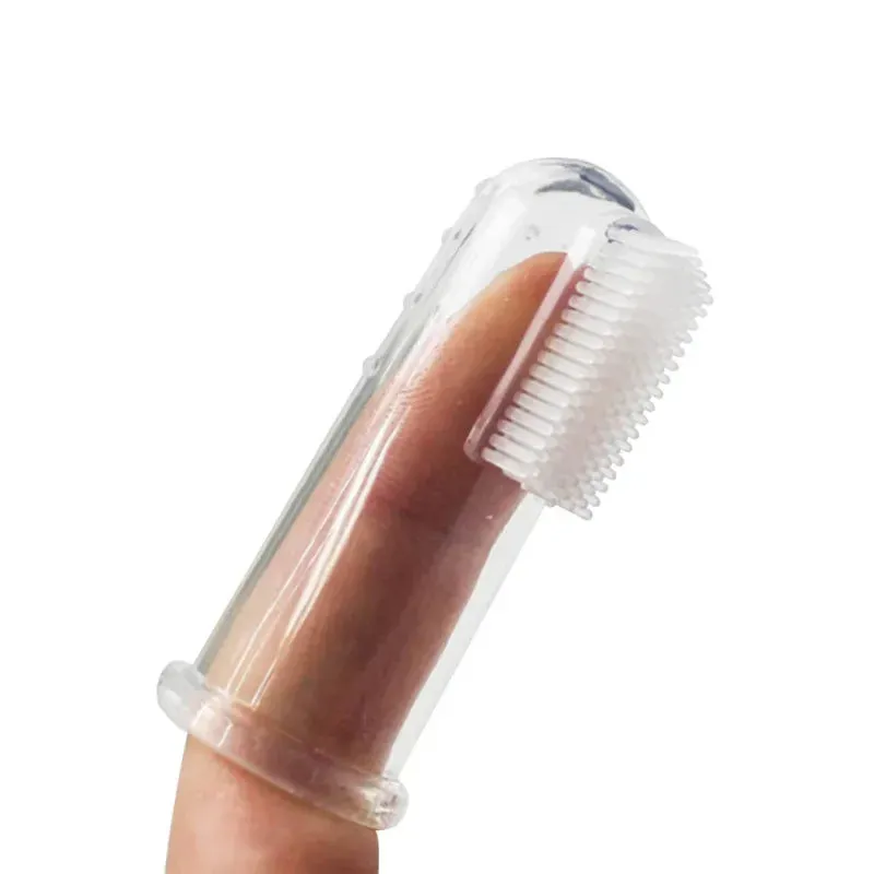 Silicone Clear Pet Finger Toothbrush
