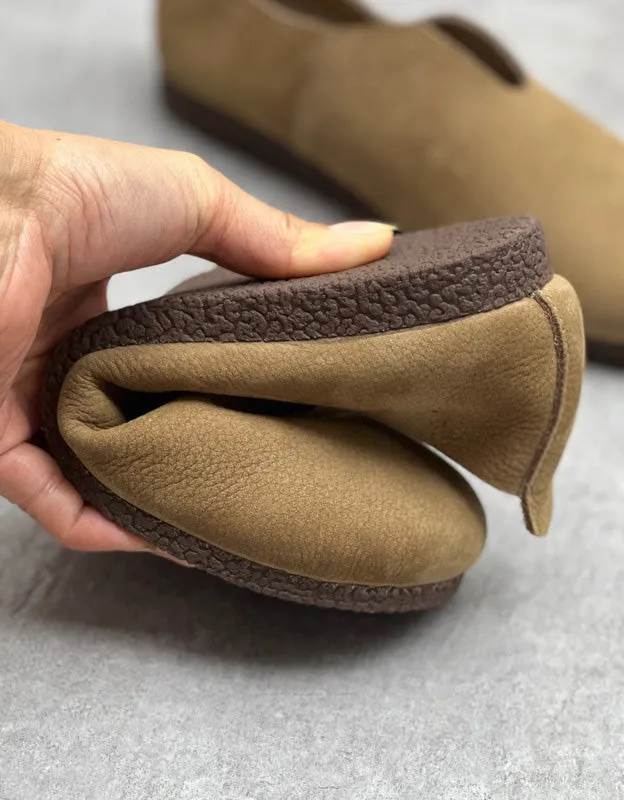Soft Leather Handmade Retro Flat Shoes