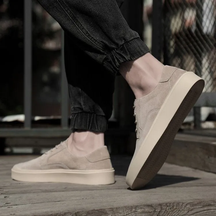 Sports Shoes Round Head Thick Sole Anti Slip Casual Shoes