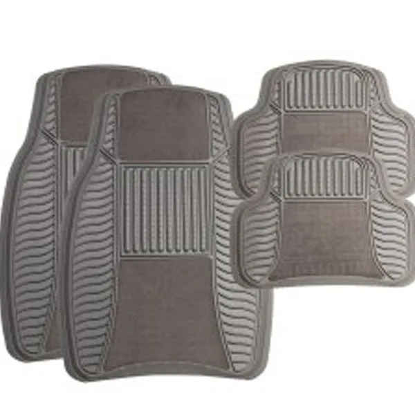 Stingray 4Pce Rubber/Velour Mat Set Black (ZSMATTT8110BK)