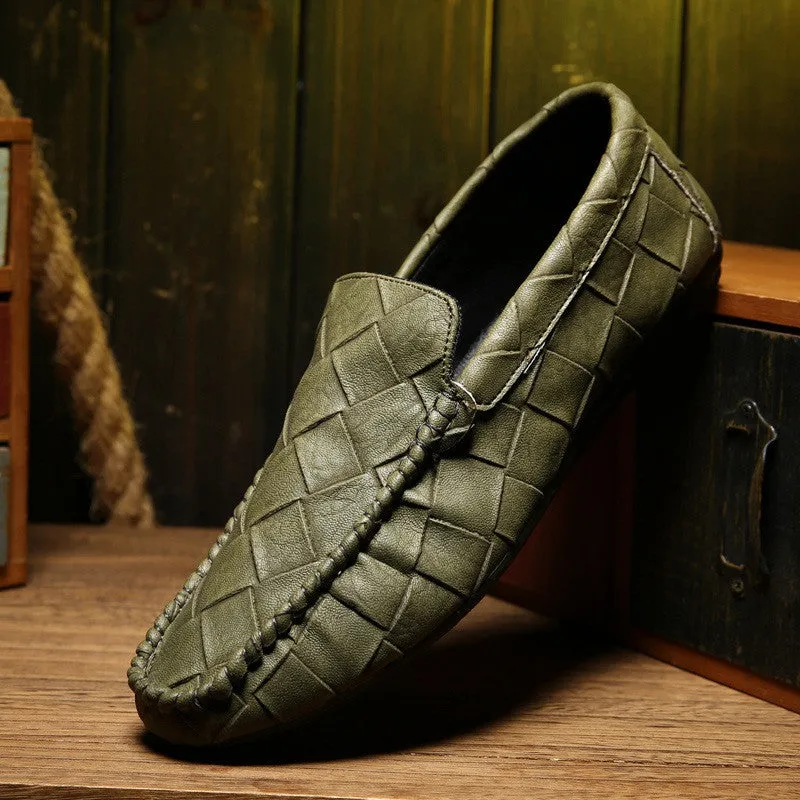 Summer men boat shoes casual mocassin men hand sewing soft shoes breathable Hole hole men shoes k81