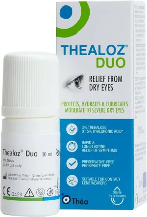 Thealoz duo dry eye drops to treat dry eye fatigue and eye fatigue, and play games.