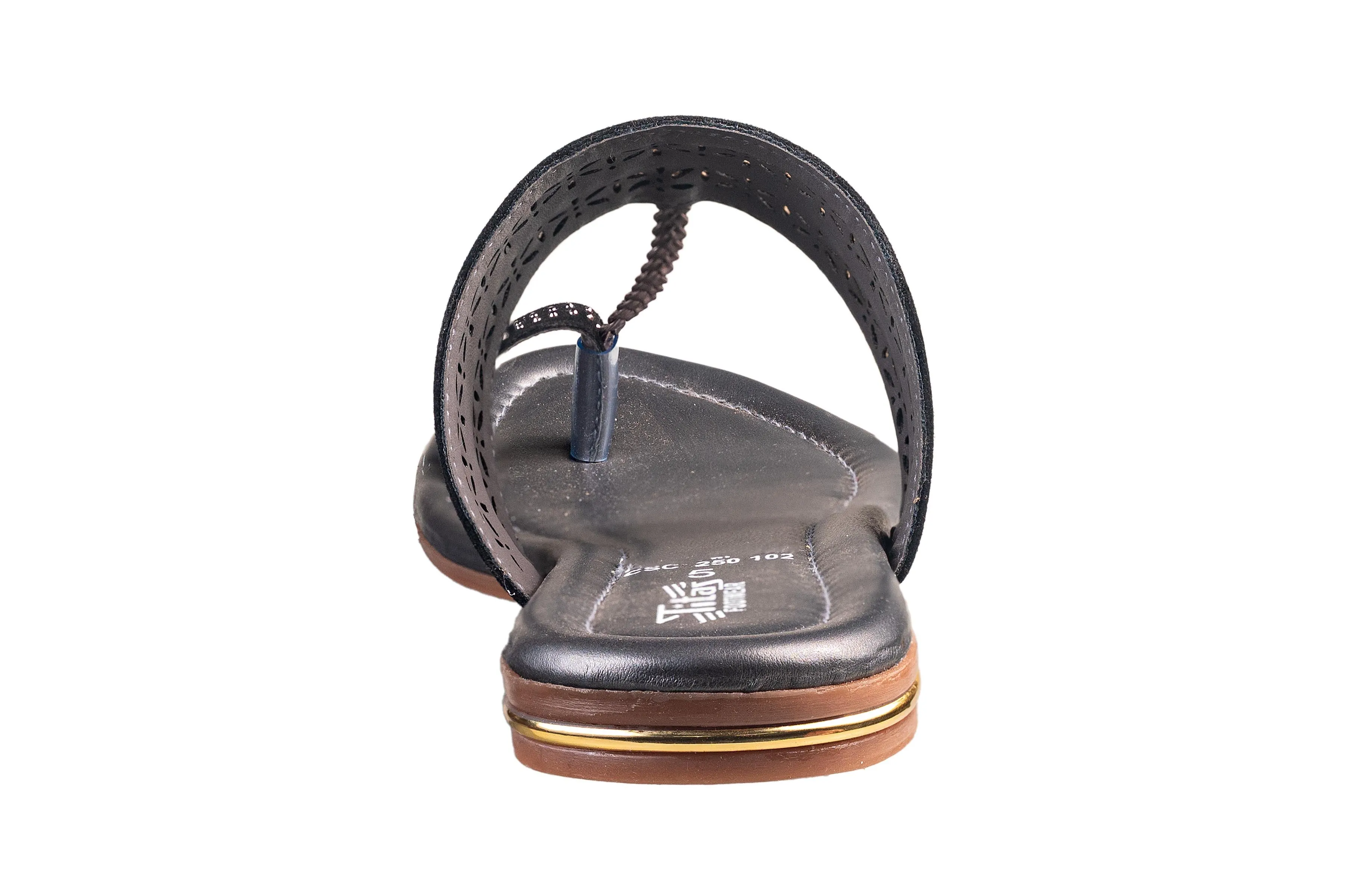 Titas Ladies Black Chappal (Cs C 250102)