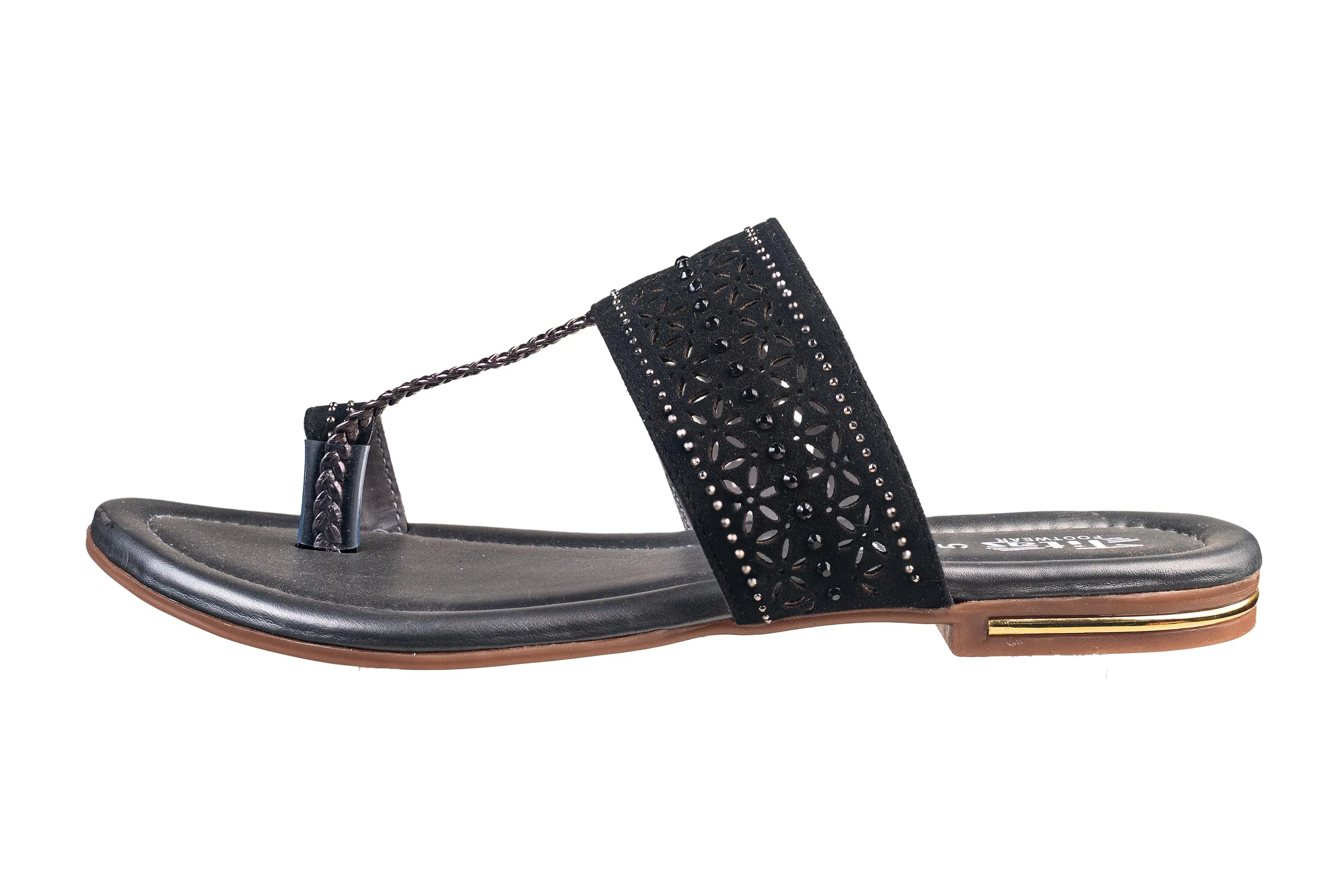 Titas Ladies Black Chappal (Cs C 250102)