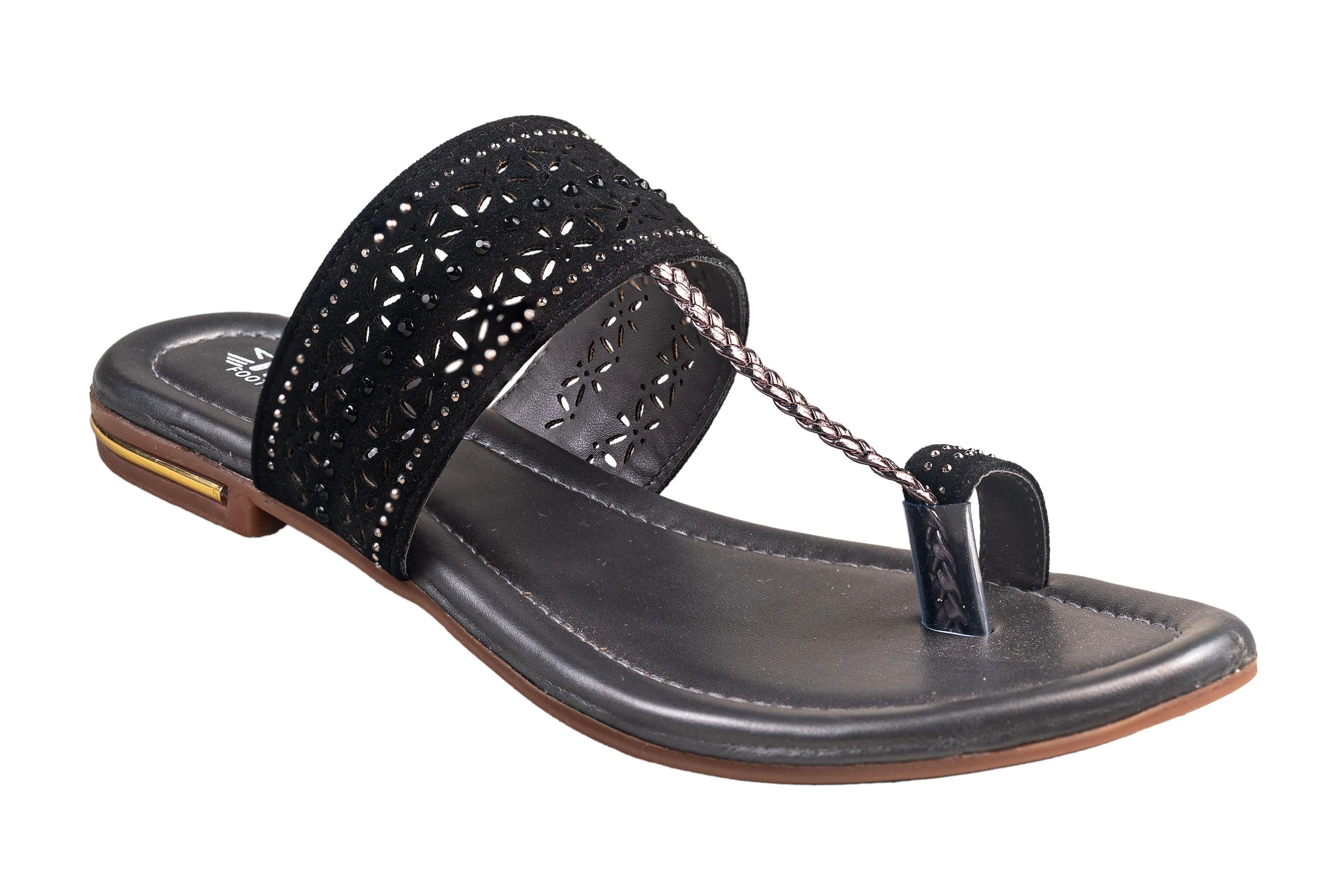 Titas Ladies Black Chappal (Cs C 250102)
