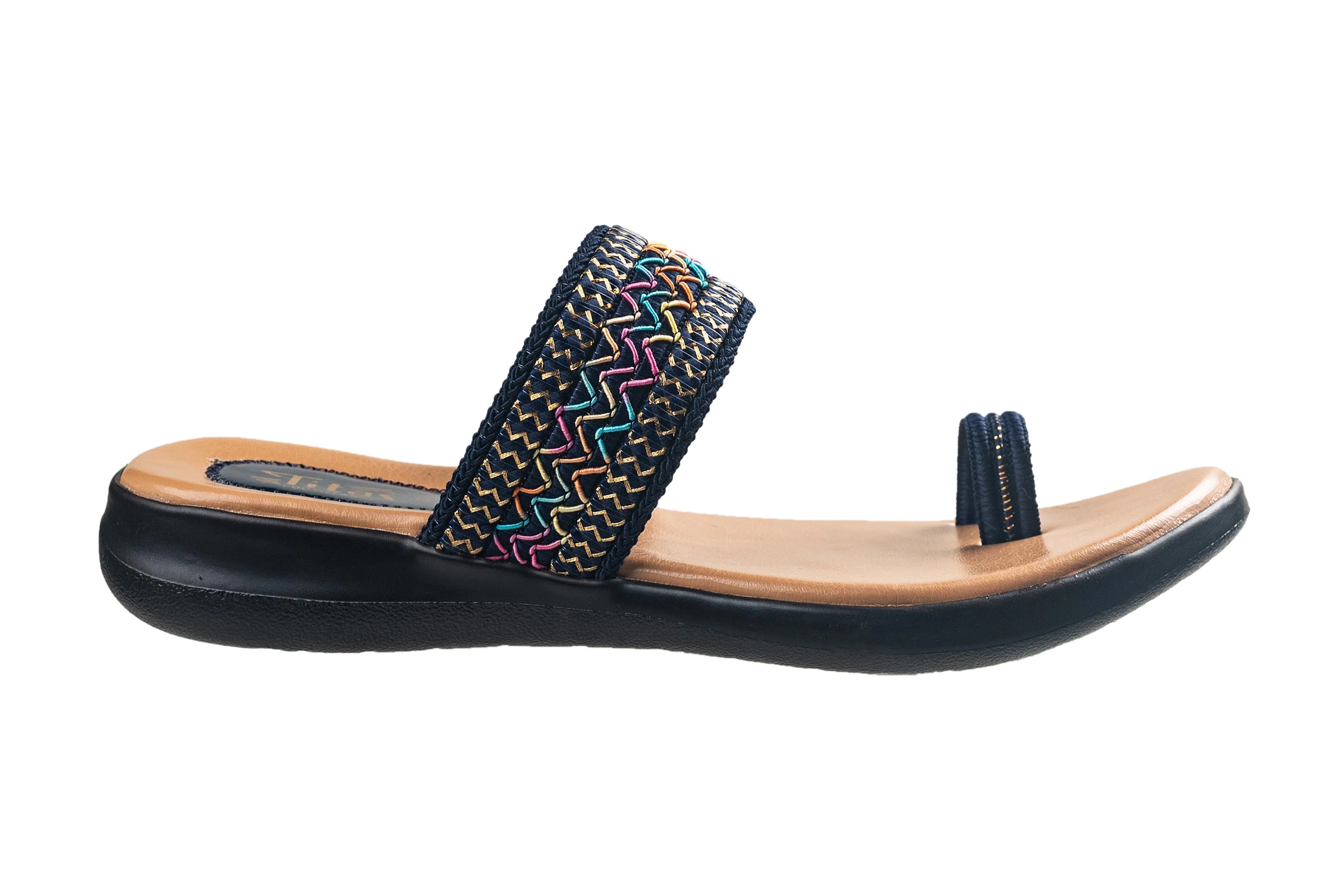 Titas Ladies Black Chappal
